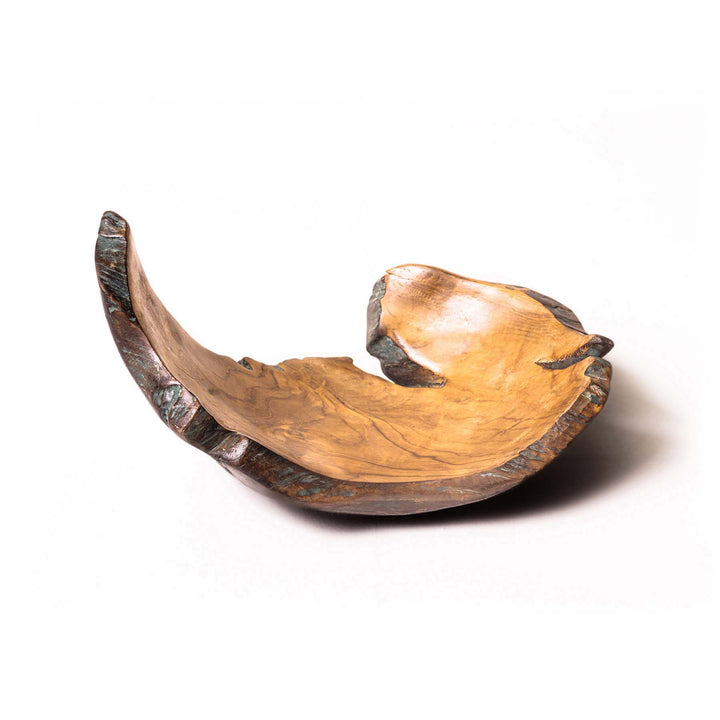 Art de la table type centre de table en bois de teck brut naturel