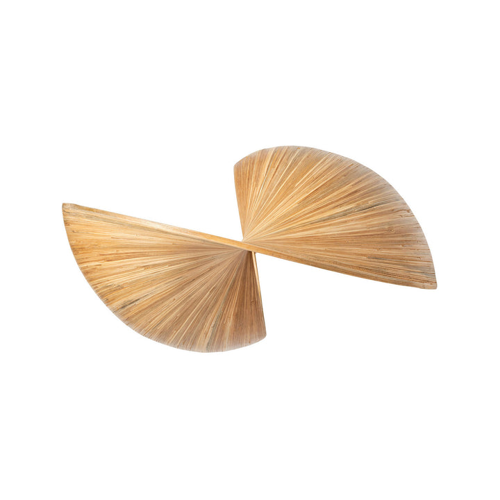 Luminaire type grande suspension en forme de cocon en bambou naturel 